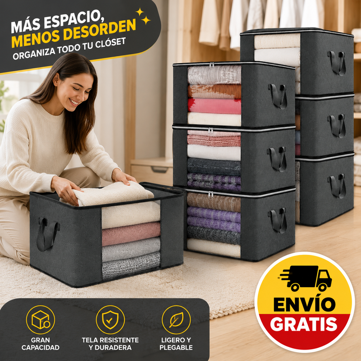 🚀 Canasta Organizadora Plegable: Más Espacio, Menos Desorden