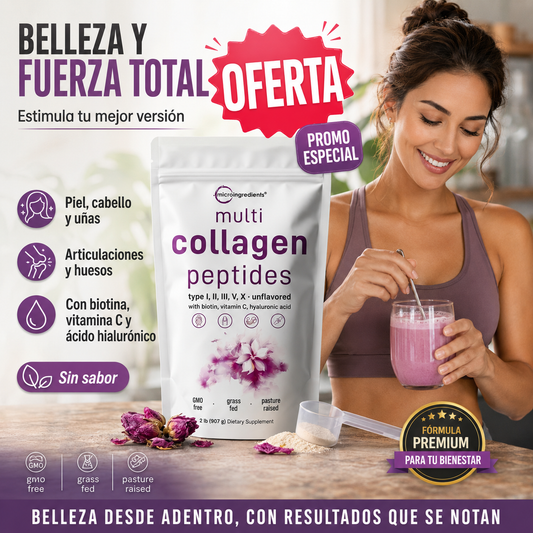 Multi Colageno Peptides – Colágeno Premium para Piel, Cabello y Articulaciones