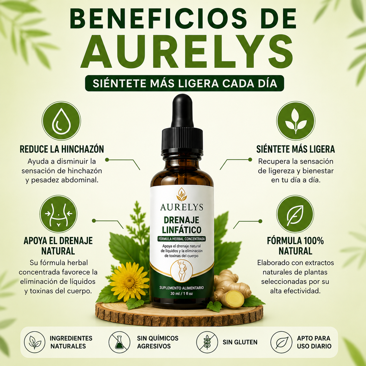 Aurelys – ¡Adiós a la Hinchazón! Siéntete Ligero Otra Vez