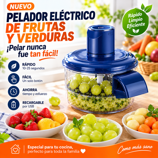 Pelador Eléctrico de Frutas y Verduras | Pela en Segundos Sin Esfuerzo