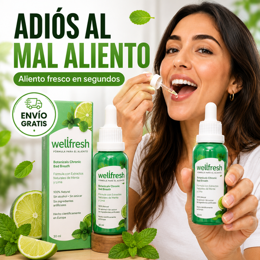 WellFresh™ – Gotas Contra el Mal Aliento de Acción Instantánea