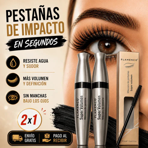 Mascara de Pestaña Flamenco® | Super Volumen | 2x1